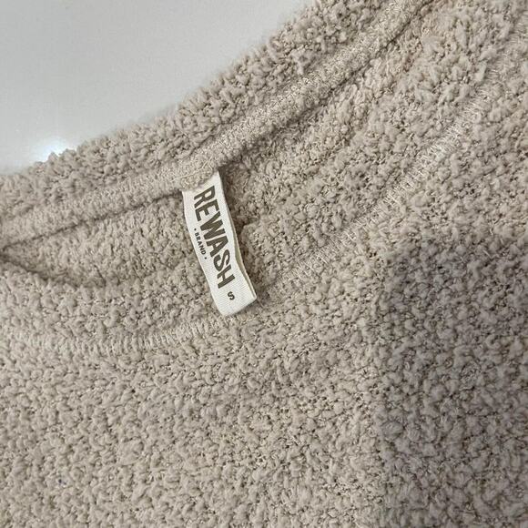 Rewash Cozycore Knit Soft Long Sleeve Sweater Scoop Neck Oatmeal Women’s Small - Picture 3 of 5